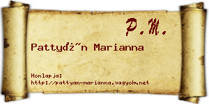 Pattyán Marianna névjegykártya